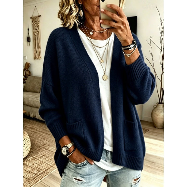 Sylvie - Cardigan Élégant Long Ouvert