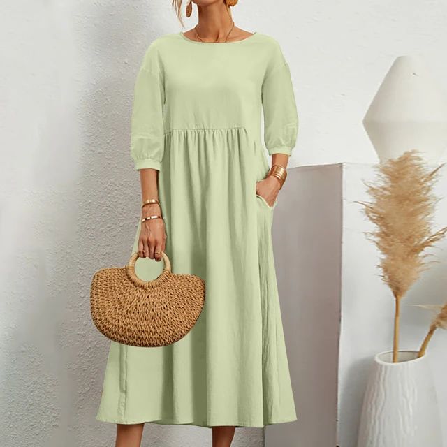 Marie - Robe Midi Confortable D'Été