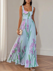Valérie - Robe Longue Femme Fleurie Élégante