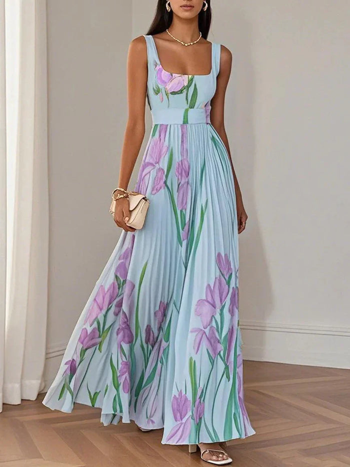 Valérie - Robe Longue Femme Fleurie Élégante