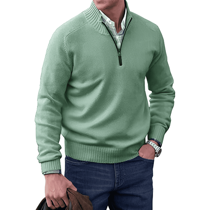 Victor - Pull Zippé Cachemire Homme
