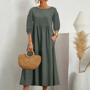 Marie - Robe Midi Confortable D'Été