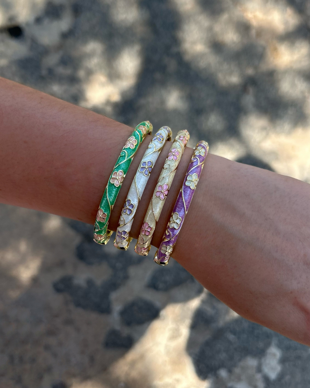 BRACELET JONC FLORAL