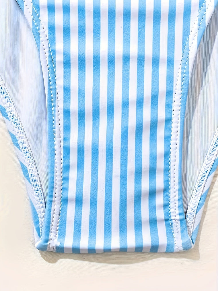 Léa - Maillot De Bain Rayé Élégant Et Moderne
