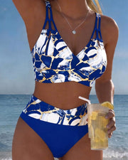 Inès - Bikini Flatteur Taille Haute Imprimé