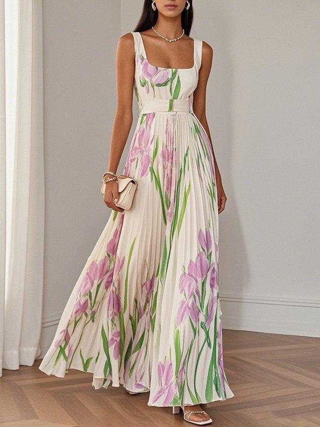 Valérie - Robe Longue Femme Fleurie Élégante