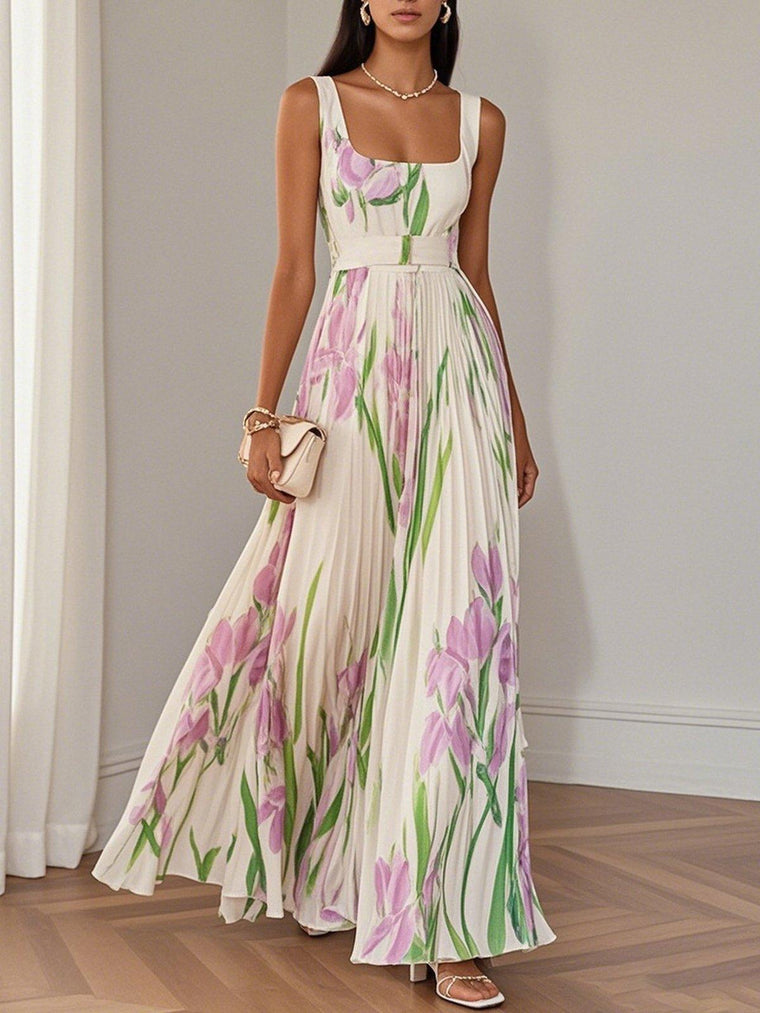 Valérie - Robe Longue Femme Fleurie Élégante
