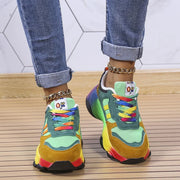 Isabeau - Baskets Orthopédiques - Motif Arc-En-Ciel, Confort Absolu, Femme