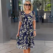 Yolanda - Élégante Robe en Mousseline Fleurie