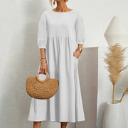 Marie - Robe Midi Confortable D'Été