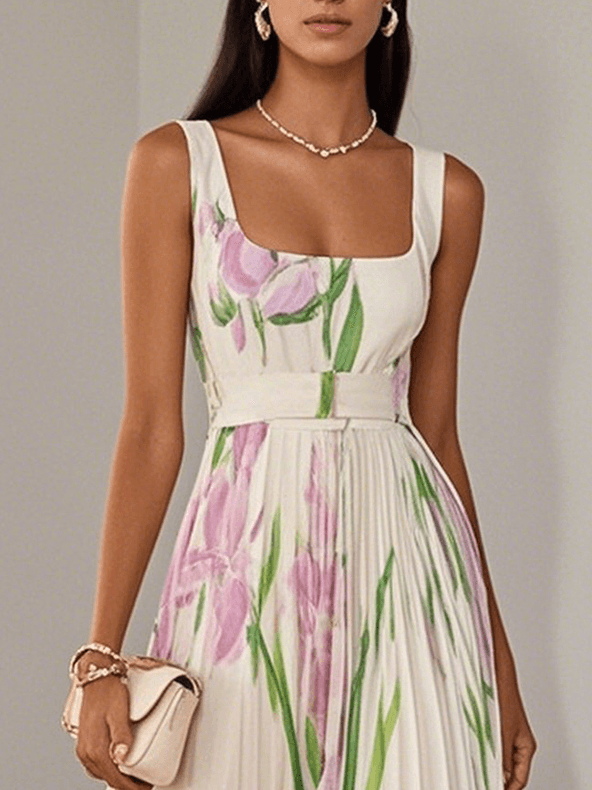 Valérie - Robe Longue Femme Fleurie Élégante