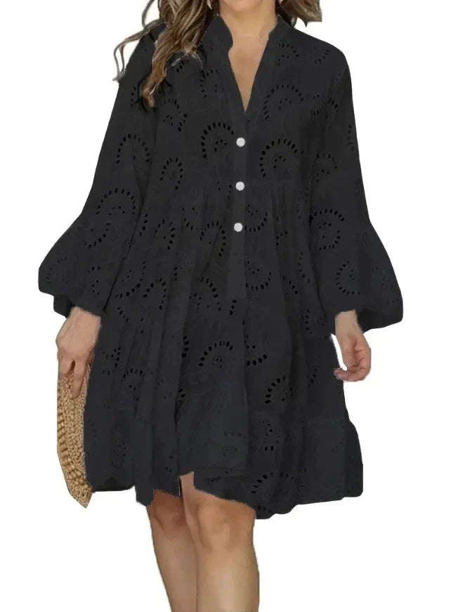 Maryse - Robe Bohème en Broderie Anglaise