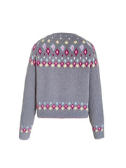 Delphine - Cardigan Féminin Boutonné Brodé