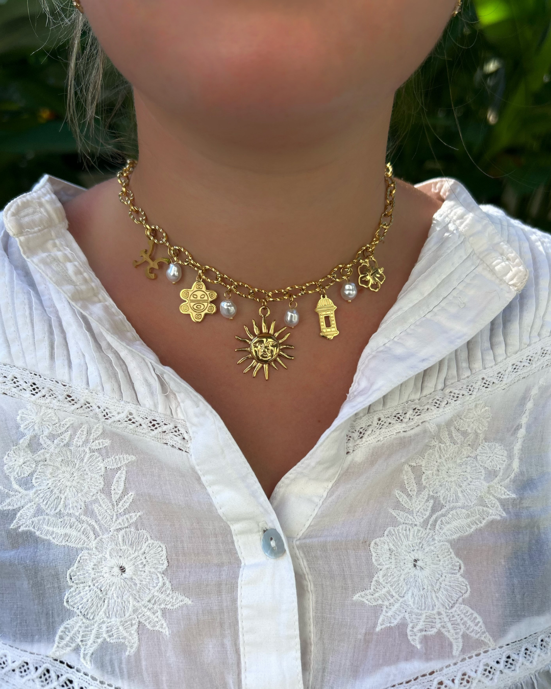 COLLIER CHARMS WHITE