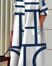 Robe Chic Géométrique pour Femme | légante et Moderne