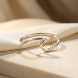 Bague Ouverte Minimaliste en Argent — Doumira