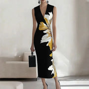 Robe Midi Femme Cintrée Fleurie - Sarah
