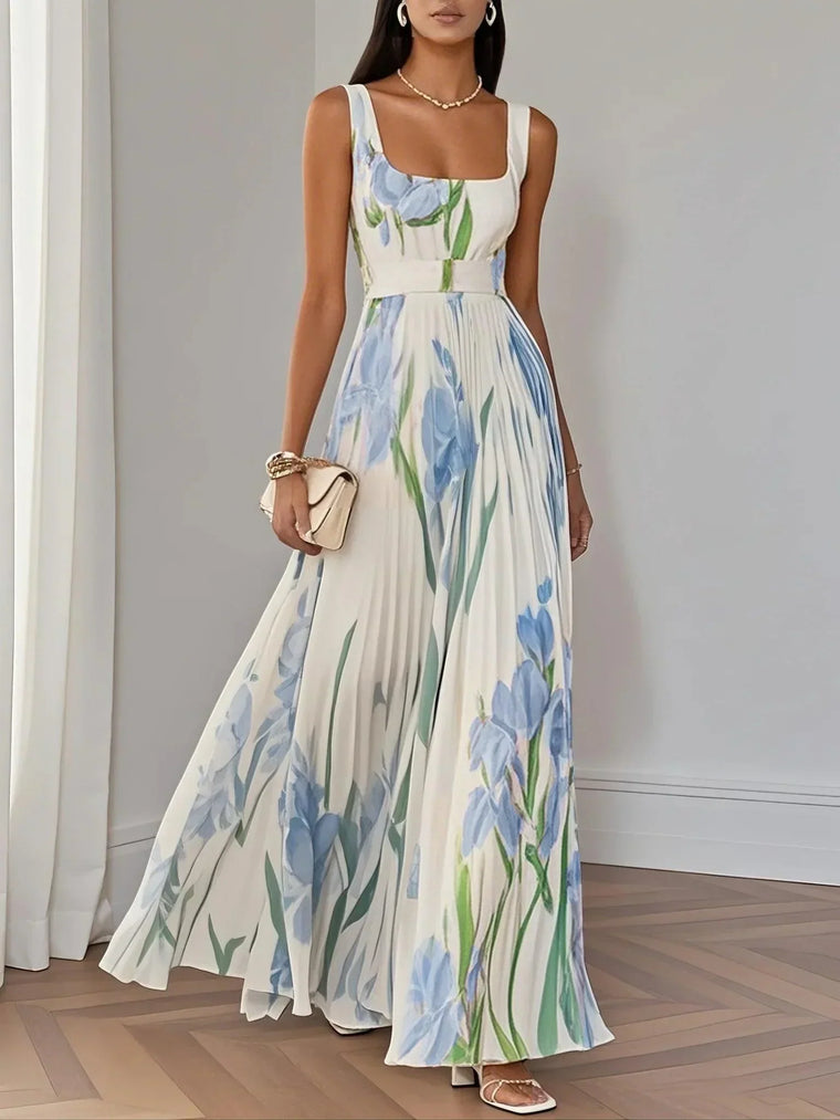 Valérie - Robe Longue Femme Fleurie Élégante