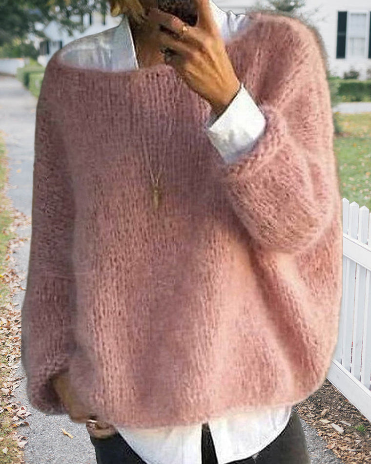 Manon - Pull Flatteur Grosse Maille Épaules Dénudées