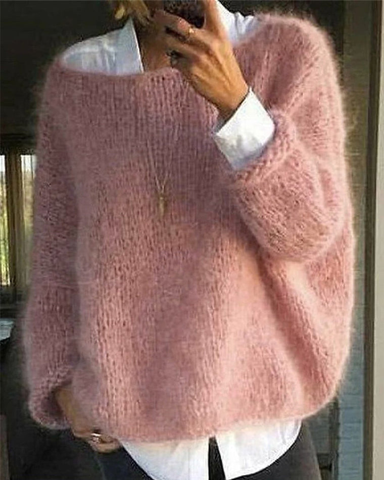 Manon - Pull Flatteur Grosse Maille Épaules Dénudées