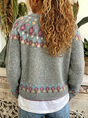 Delphine - Cardigan Féminin Boutonné Brodé