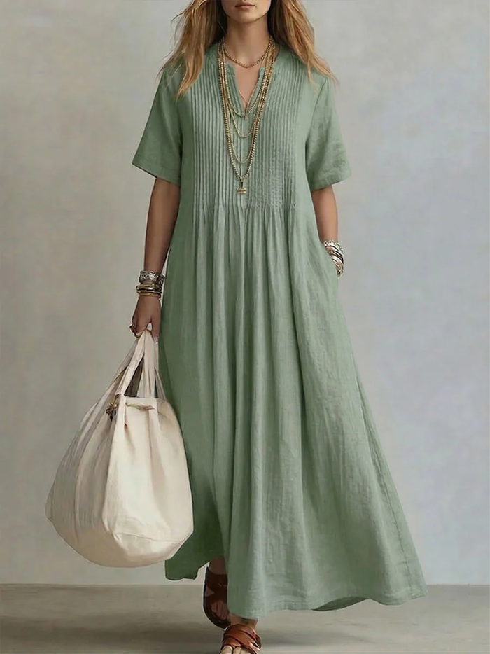 Babette - Superbe Robe Longue en Lin Légère
