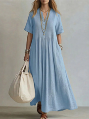 Babette - Superbe Robe Longue en Lin Légère