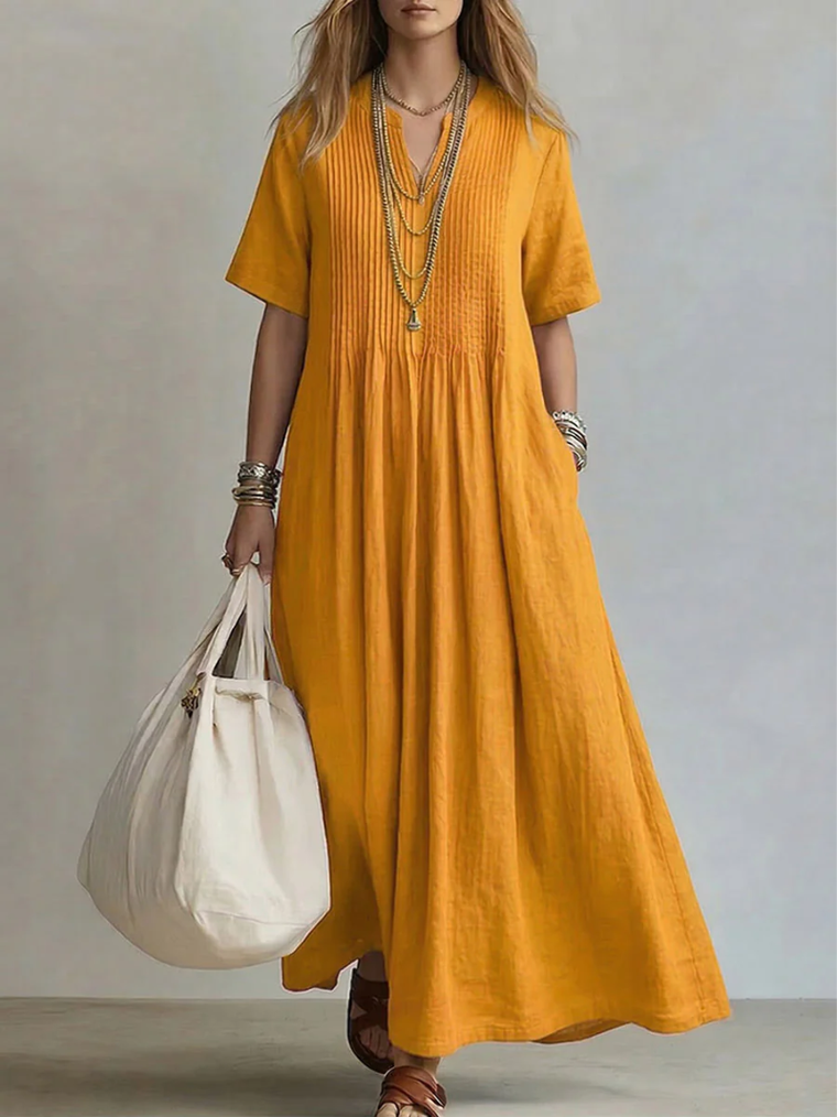 Babette - Superbe Robe Longue en Lin Légère