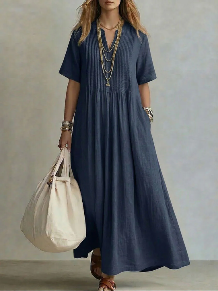 Babette - Superbe Robe Longue en Lin Légère