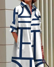 Robe Chic Géométrique pour Femme | légante et Moderne