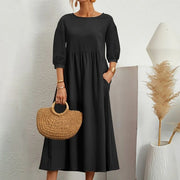 Marie - Robe Midi Confortable D'Été