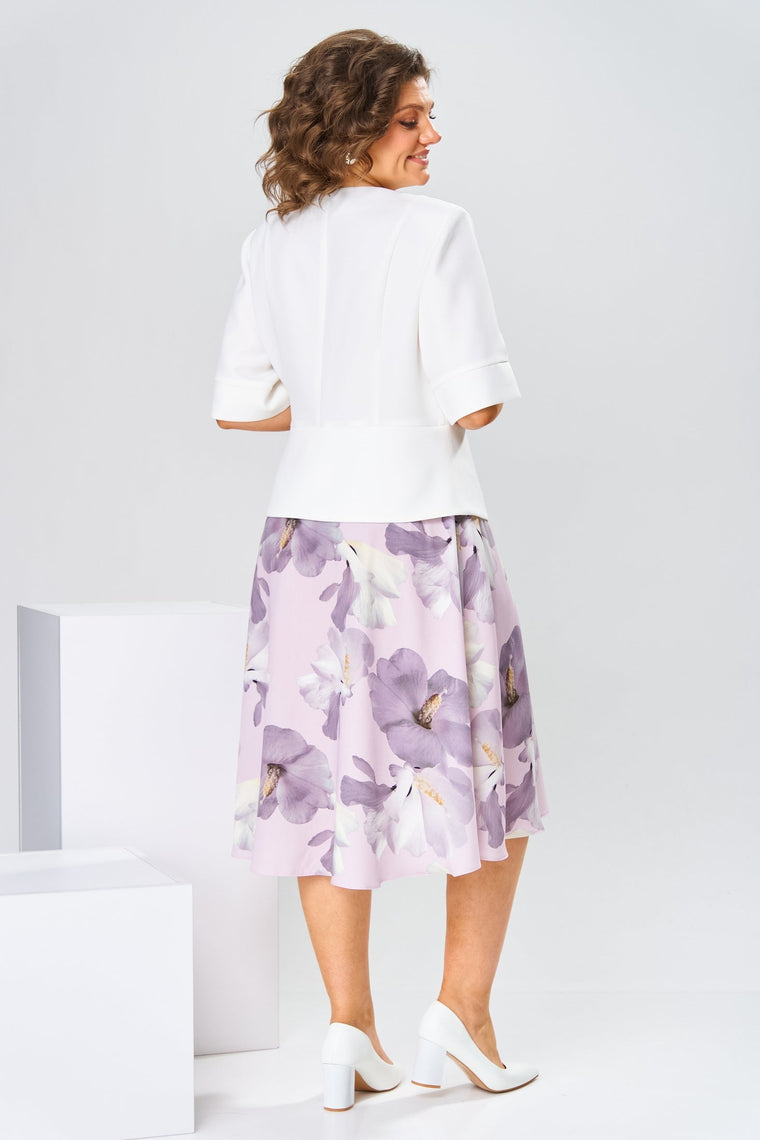 Florence - Robe Mi-Longue Femme Élégante Fleurie
