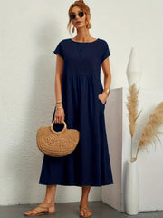 Cléophée - Robe Élégante Avec Poches Pratiques Et Coupe Fluide