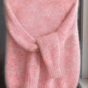 Nathalie - Pull Féminin Mohair Col Rond