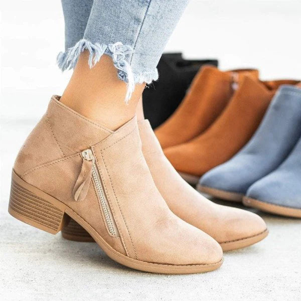 Gabrielle - Bottes Cuir Élégant Confortable Femme