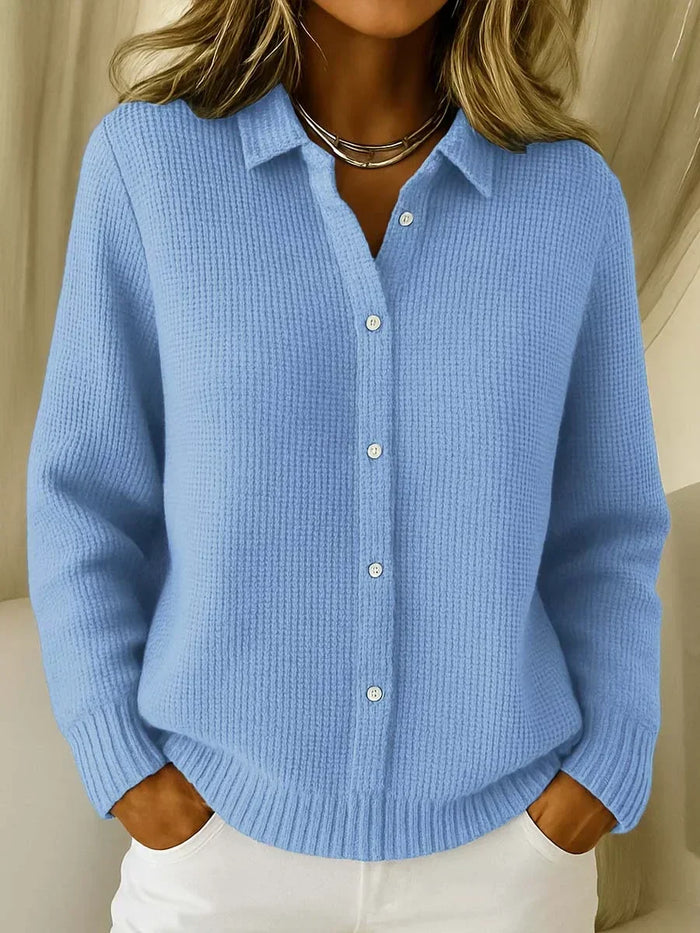 Caroline - Cardigan Élégant Maille Gaufrée