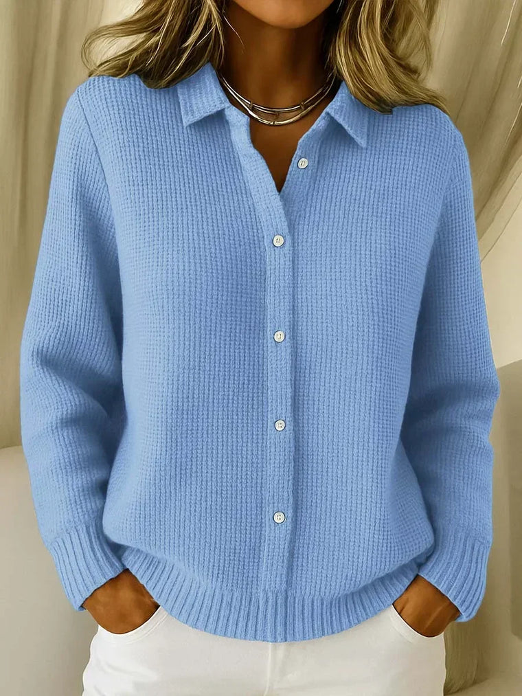 Caroline - Cardigan Élégant Maille Gaufrée