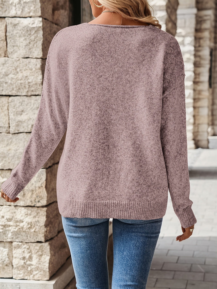 Céline - Pull Flatteur Ajouré Col V