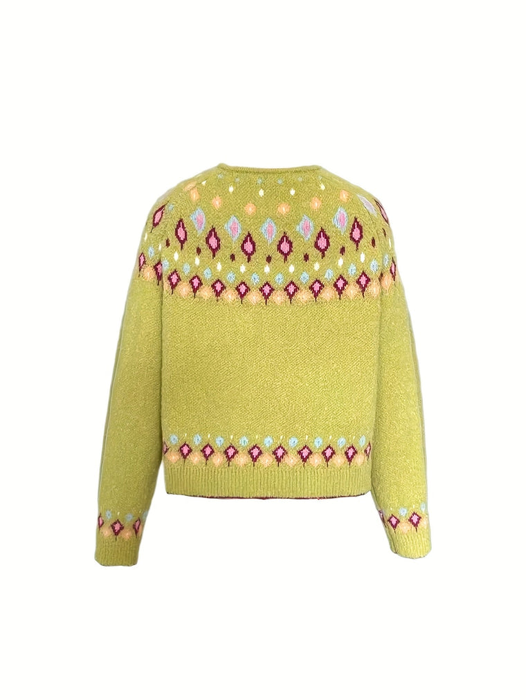 Delphine - Cardigan Féminin Boutonné Brodé
