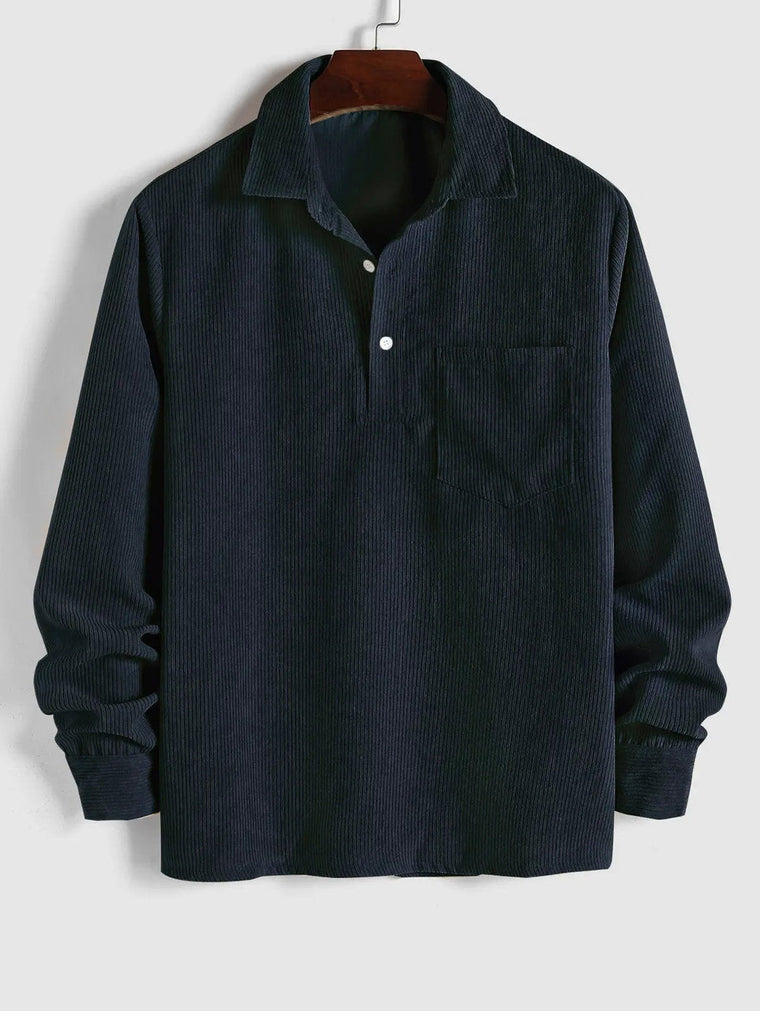 Adrien - Pull Velours Côtelé Tissu Élégant Homme