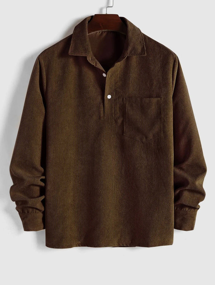 Adrien - Pull Velours Côtelé Tissu Élégant Homme