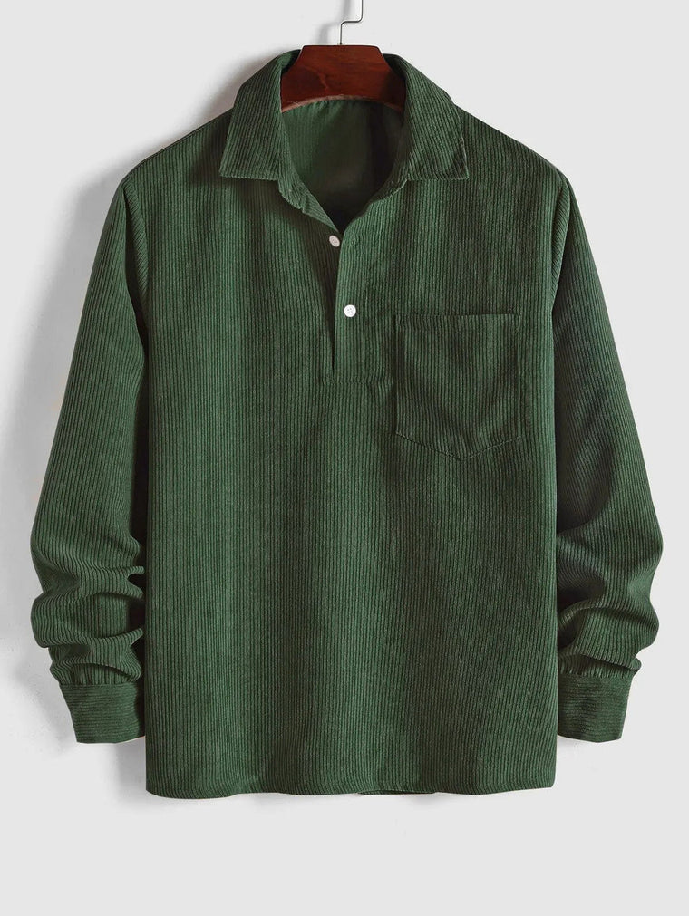 Adrien - Pull Velours Côtelé Tissu Élégant Homme