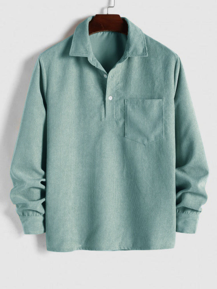 Adrien - Pull Velours Côtelé Tissu Élégant Homme