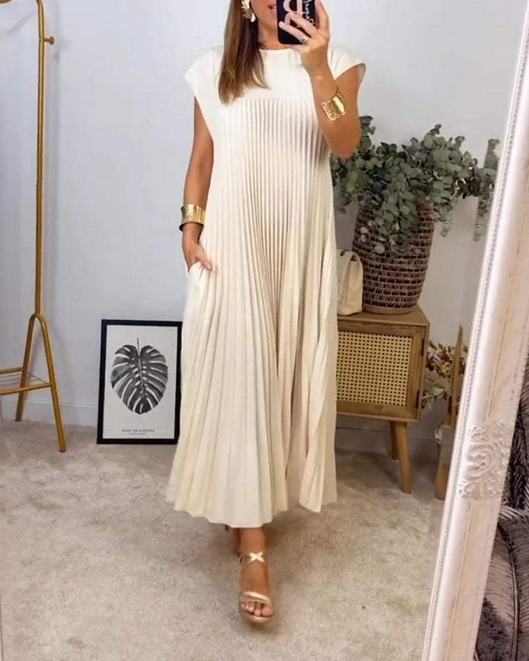Saskia - Sublime Robe Longue Plissée