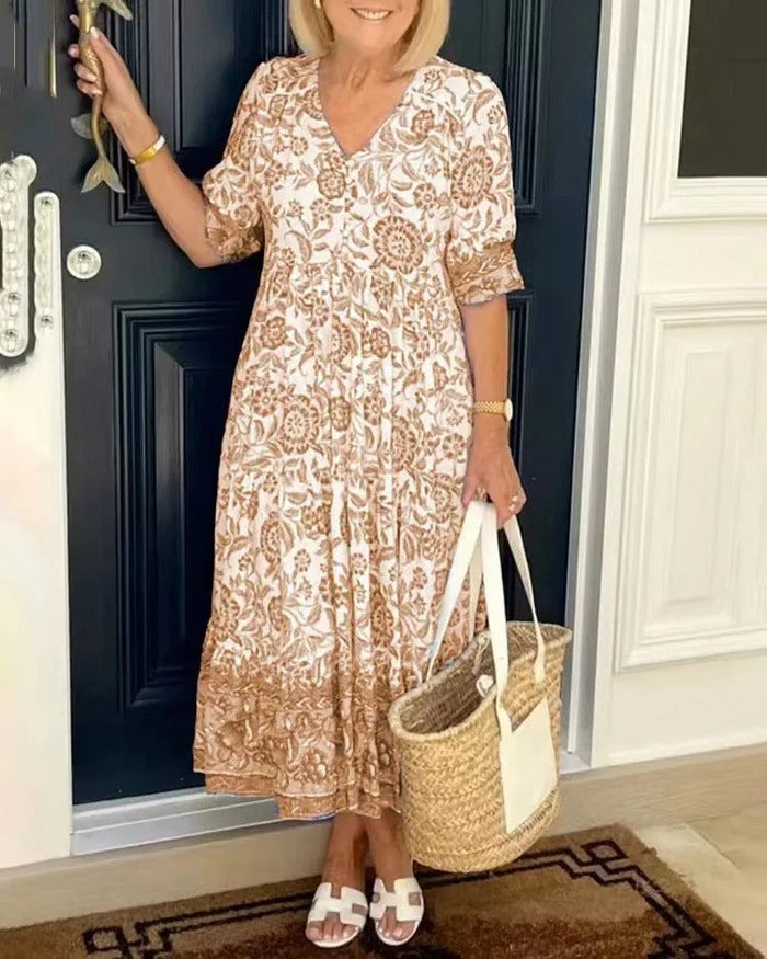 Gaëlle - Robe Bohème Femme Fleurie