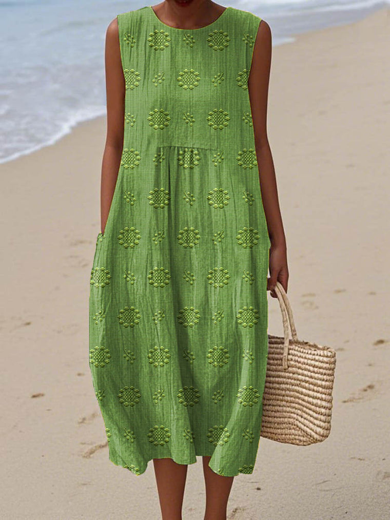 Robe Vintage Femme Avec Détails Floraux - Julie