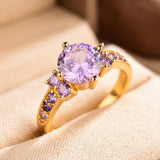 Bague en Améthyste Dorée — Doumira
