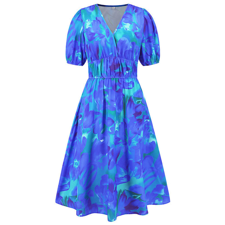 Caroline - Belle Robe d'Été Fleurie