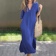 Robe Longue Femme en Lin Élégante - Nadine