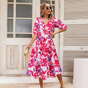 Caroline - Belle Robe d'Été Fleurie